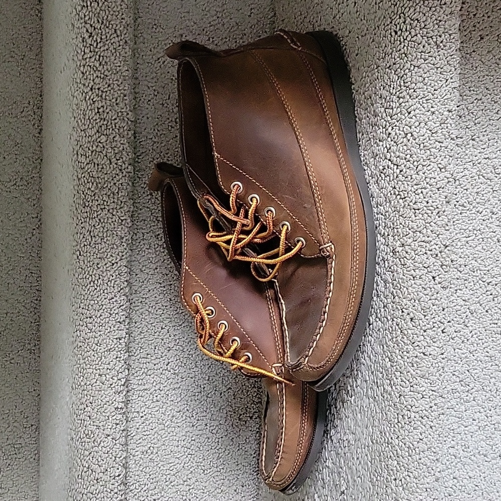Bass leather deck shoes, US9.5